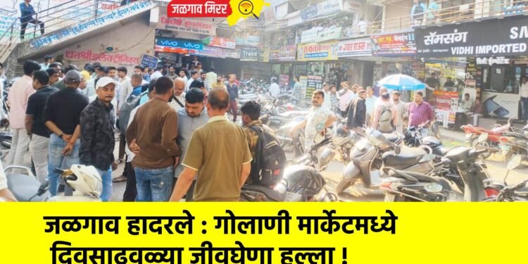 जळगाव हादरले : गोलाणी मार्केटमध्ये दिवसाढवळ्या जीवघेणा हल्ला !