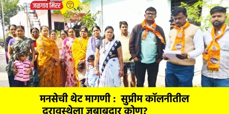 मनसेची थेट मागणी : सुप्रीम कॉलनीतील दुरावस्थेला जबाबदार कोण?