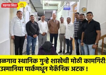 जळगाव स्थानिक गुन्हे शाखेची मोठी कामगिरी: उस्मानिया पार्कमधून मेकॅनिक अटक !