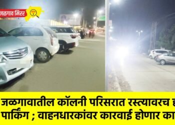 जळगावातील कॉलनी परिसरात रस्त्यावरच होते पार्किंग ; वाहनधारकांवर कारवाई होणार का ?