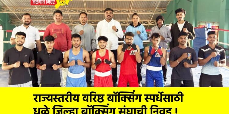 राज्यस्तरीय वरिष्ठ बॉक्सिंग स्पर्धेसाठी धुळे जिल्हा बॉक्सिंग संघाची निवड !