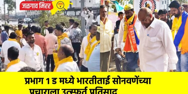 प्रभाग १ ड मध्ये भारतीताई सोनवणेंच्या प्रचाराला उत्स्फूर्त प्रतिसाद