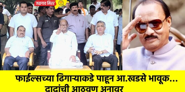 फाईल्सच्या ढिगाऱ्याकडे पाहून आ.खडसे भावूक… दादांची आठवण अनावर