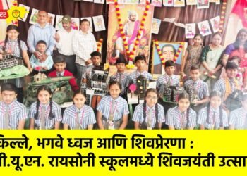 किल्ले, भगवे ध्वज आणि शिवप्रेरणा : बी.यू.एन. रायसोनी स्कूलमध्ये शिवजयंती उत्साहात !