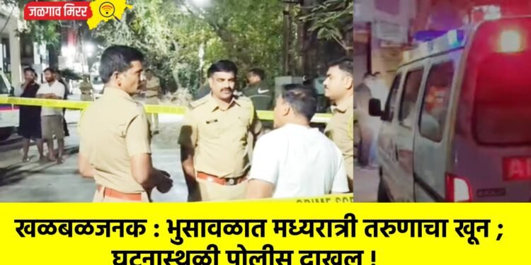 खळबळजनक : भुसावळात मध्यरात्री तरुणाचा खून ; घटनास्थळी पोलीस दाखल !