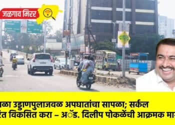पिंप्राळा उड्डाणपुलाजवळ अपघातांचा सापळा; सर्कल त्वरित विकसित करा – अॅड. दिलीप पोकळेंची आक्रमक मागणी