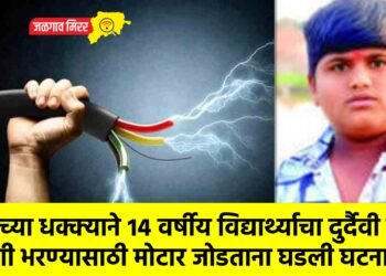 विजेच्या धक्क्याने १४ वर्षीय विद्यार्थ्याचा दुर्दैवी मृत्यू; पाणी भरण्यासाठी मोटार जोडताना घडली घटना !