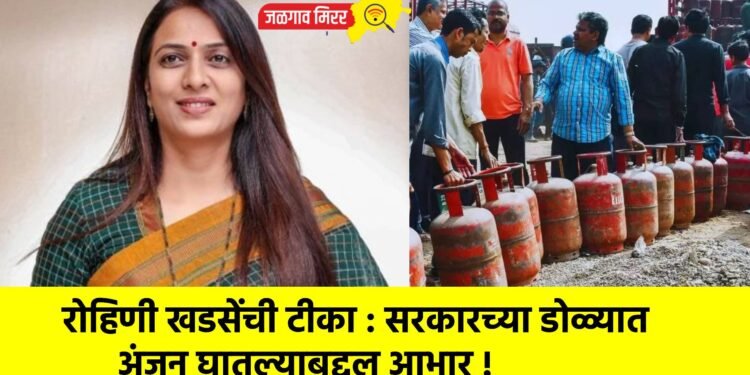 रोहिणी खडसेंची टीका : सरकारच्या डोळ्यात अंजन घातल्याबद्दल आभार !