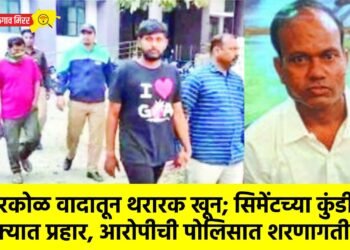 किरकोळ वादातून थरारक खून; सिमेंटच्या कुंडीने डोक्यात प्रहार, आरोपीची पोलिसात शरणागती