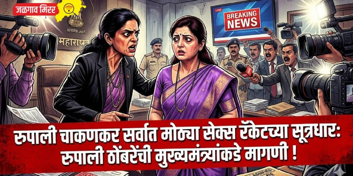 रुपाली चाकणकर सर्वात मोठ्या सेक्स रॅकेटच्या सूत्रधार: रुपाली ठोंबरेंची मुख्यमंत्र्यांकडे मागणी !