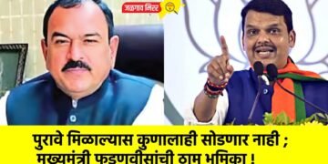 पुरावे मिळाल्यास कुणालाही सोडणार नाही ; मुख्यमंत्री फडणवीसांची ठाम भूमिका !