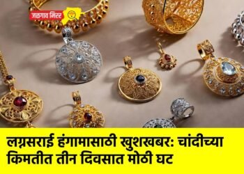 लग्नसराई हंगामासाठी खुशखबर: चांदीच्या किमतीत तीन दिवसात मोठी घट