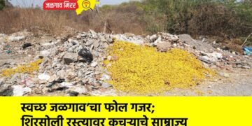 स्वच्छ जळगाव’चा फोल गजर; शिरसोली रस्त्यावर कचऱ्याचे साम्राज्य