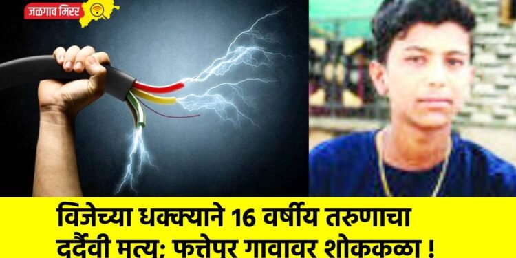 विजेच्या धक्क्याने १६ वर्षीय तरुणाचा दुर्दैवी मृत्यू; फत्तेपूर गावावर शोककळा !