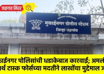 मुक्ताईनगर पोलिसांची धडाकेबाज कारवाई; अमली पदार्थ टास्क फोर्सच्या मदतीने लाखोंचा मुद्देमाल जप्त !