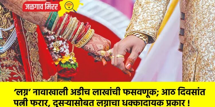 ‘लग्न’ नावाखाली अडीच लाखांची फसवणूक; आठ दिवसांत पत्नी फरार, दुसऱ्यासोबत लग्नाचा धक्कादायक प्रकार !