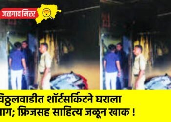 विठ्ठलवाडीत शॉर्टसर्किटने घराला आग; फ्रिजसह साहित्य जळून खाक !
