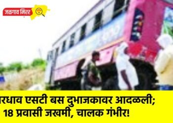 भरधाव एसटी बस दुभाजकावर आदळली; १८ प्रवासी जखमी, चालक गंभीर!