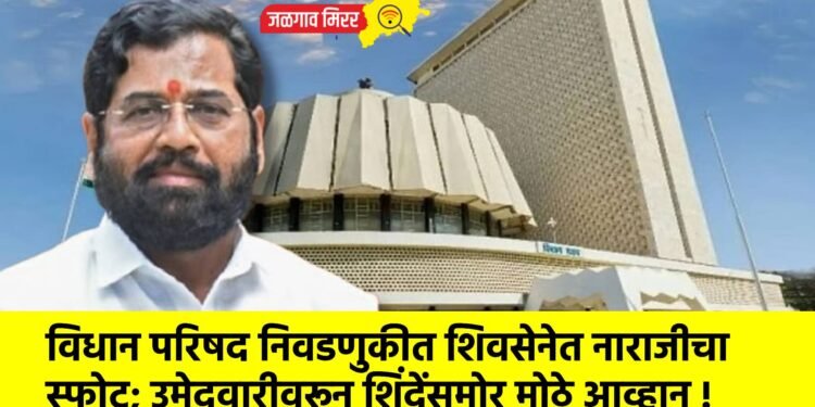 विधान परिषद निवडणुकीत शिवसेनेत नाराजीचा स्फोट; उमेदवारीवरून शिंदेंसमोर मोठे आव्हान !