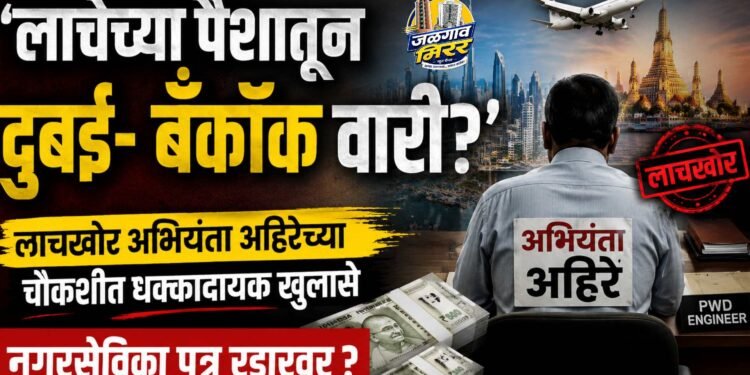 ‘लाचेच्या पैशातून दुबई-बँकॉक वारी?’ ; लाचखोर अभियंता अहिरेच्या चौकशीत धक्कादायक खुलासे ; नगरसेविका पुत्र रडारवर ?