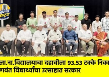 शेठ ला.ना.विद्यालयाचा दहावीला ९३.५३ टक्के निकाल; गुणवंत विद्यार्थ्यांचा उत्साहात सत्कार