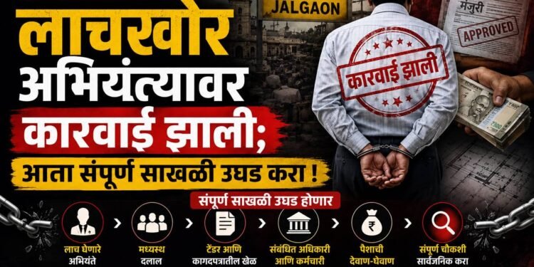 जळगावातील लाचखोर अभियंत्यावर कारवाई झाली; आता संपूर्ण साखळी उघड करा !