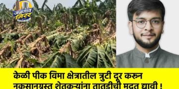 केळी पीक विमा क्षेत्रातील त्रुटी दूर करून नुकसानग्रस्त शेतकऱ्यांना तातडीची मदत द्यावी !
