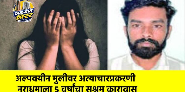 अल्पवयीन मुलीवर अत्याचारप्रकरणी नराधमाला ५ वर्षांचा सश्रम कारावास