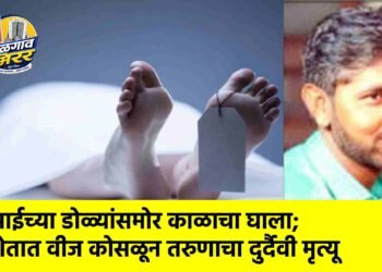 आईच्या डोळ्यांसमोर काळाचा घाला; शेतात वीज कोसळून तरुणाचा दुर्दैवी मृत्यू