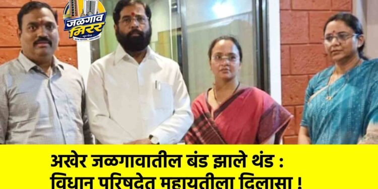 अखेर जळगावातील बंड झाले थंड : विधान परिषदेत महायुतीला दिलासा !