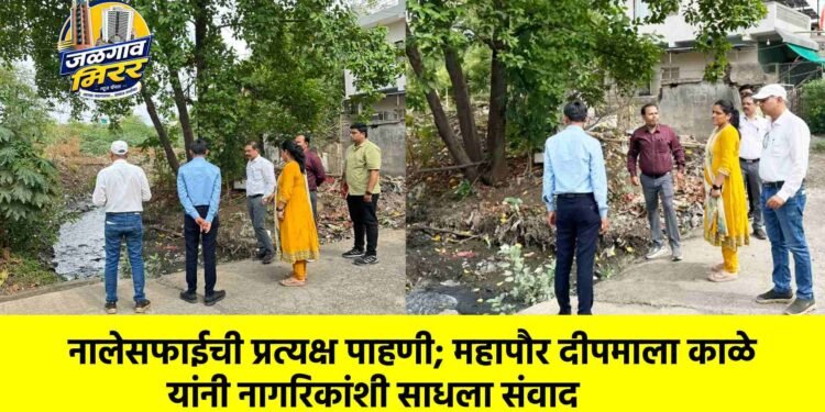 नालेसफाईची प्रत्यक्ष पाहणी; महापौर दीपमाला काळे यांनी नागरिकांशी साधला संवाद
