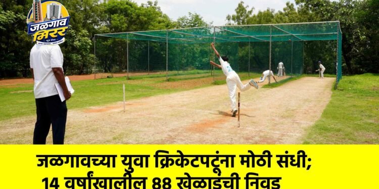 जळगावच्या युवा क्रिकेटपटूंना मोठी संधी; १४ वर्षांखालील ८८ खेळाडूंची निवड