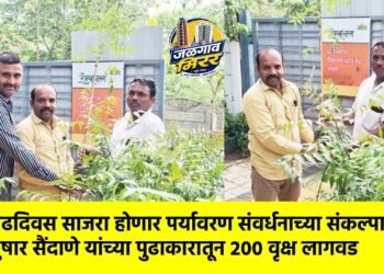 वाढदिवस साजरा होणार पर्यावरण संवर्धनाच्या संकल्पाने; तुषार सैंदाणे यांच्या पुढाकारातून २०० वृक्ष लागवड