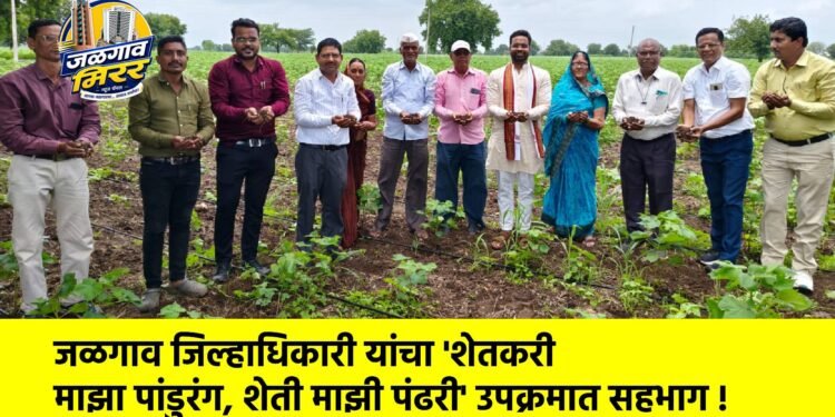 जळगाव जिल्हाधिकारी यांचा ‘शेतकरी माझा पांडुरंग, शेती माझी पंढरी’ उपक्रमात सहभाग !