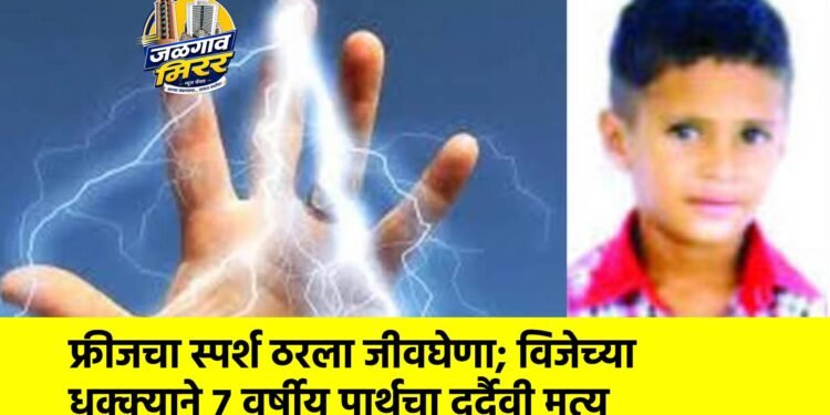 फ्रीजचा स्पर्श ठरला जीवघेणा; विजेच्या धक्क्याने ७ वर्षीय पार्थचा दुर्दैवी मृत्यू