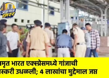 अमृत भारत एक्स्प्रेसमध्ये गांजाची तस्करी उधळली; ४ लाखांचा मुद्देमाल जप्त