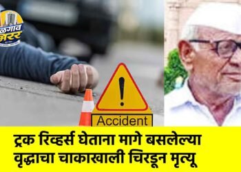 ट्रक रिव्हर्स घेताना मागे बसलेल्या वृद्धाचा चाकाखाली चिरडून मृत्यू