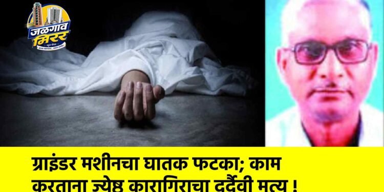 ग्राइंडर मशीनचा घातक फटका; काम करताना ज्येष्ठ कारागिराचा दुर्दैवी मृत्यू !