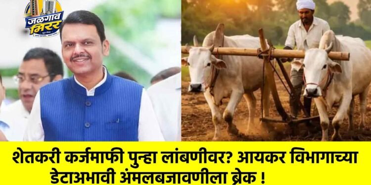 शेतकरी कर्जमाफी पुन्हा लांबणीवर? आयकर विभागाच्या डेटाअभावी अंमलबजावणीला ब्रेक !