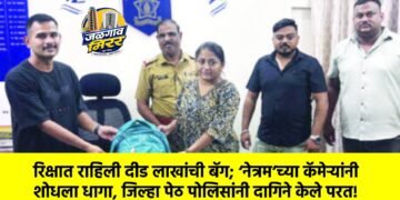 रिक्षात राहिली दीड लाखांची बॅग; ‘नेत्रम’च्या कॅमेऱ्यांनी शोधला धागा, जिल्हा पेठ पोलिसांनी दागिने केले परत!