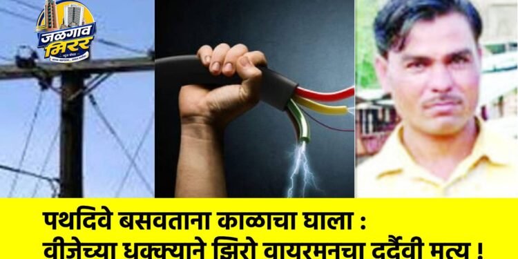 पथदिवे बसवताना काळाचा घाला : वीजेच्या धक्क्याने झिरो वायरमनचा दुर्दैवी मृत्यू !