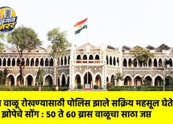 अवैध वाळू रोखण्यासाठी पोलिस झाले सक्रिय महसूल घेतेय झोपेचे सोंग : ५० ते ६० ब्रास वाळूचा साठा जप्त
