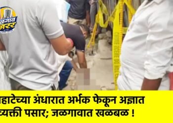पहाटेच्या अंधारात अर्भक फेकून अज्ञात व्यक्ती पसार; जळगावात खळबळ !