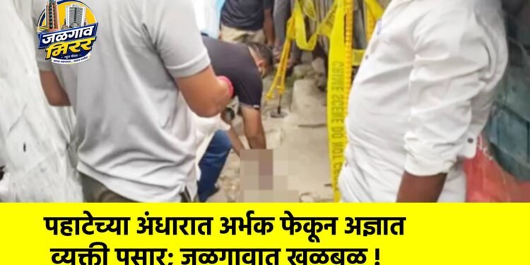 पहाटेच्या अंधारात अर्भक फेकून अज्ञात व्यक्ती पसार; जळगावात खळबळ !