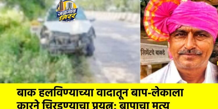 बाक हलविण्याच्या वादातून बाप-लेकाला कारने चिरडण्याचा प्रयत्न; बापाचा मृत्यू