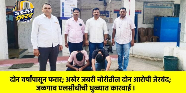 दोन वर्षांपासून फरार; अखेर जबरी चोरीतील दोन आरोपी जेरबंद; जळगाव एलसीबीची धुळ्यात कारवाई !