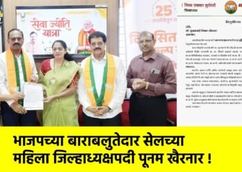 भाजपच्या बाराबलुतेदार सेलच्या महिला जिल्हाध्यक्षपदी पूनम खैरनार !